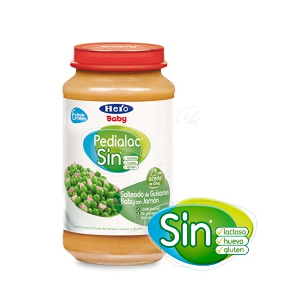PEDIALAC SIN SALTEADO GUISANTES BABY CON JAMON 250 G
