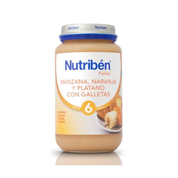 NUTRIBEN MANZANA NARANJA PLATANO Y GALLETA POTITO...